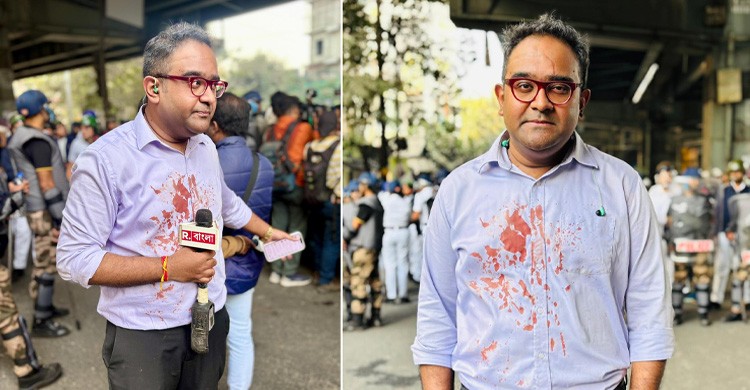 কলকাতায় বাংলাদেশবিরোধী বিক্ষোভে ‘রক্তাক্ত’ ময়ূখ রঞ্জন