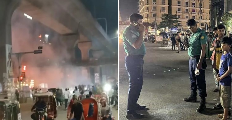 বাংলামোটরে এনসিপি কার্যালয়ের সামনে ককটেল বিস্ফোরণ