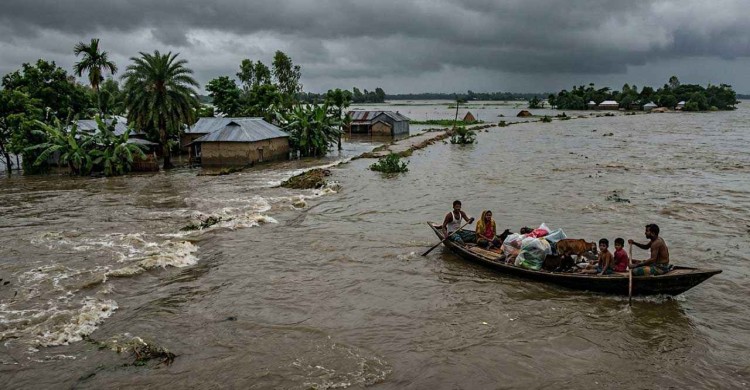 টানা বৃষ্টিতে নদীর পানি বিপৎসীমার ওপরে, কয়েক জেলায় বন্যার শঙ্কা