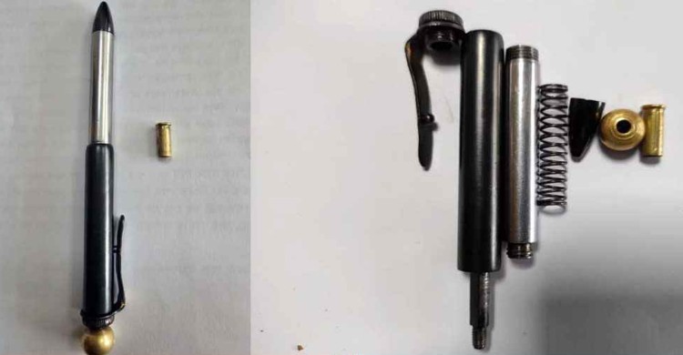 দেশে প্রথমবার কলমসদৃশ আগ্নেয়াস্ত্র ‘পেনগান’ উদ্ধার