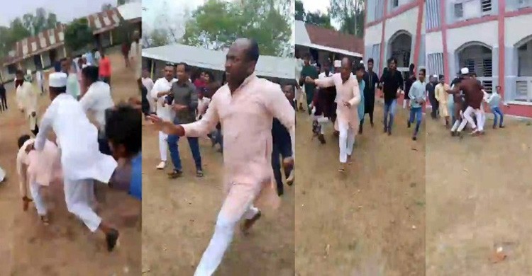 ঈদগাহ মাঠের অস্থায়ী দোকানে চাঁদা দাবি, যুবদল নেতাকে গণপিটুনি