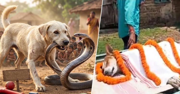 ৩০ শিশুদের রক্ষায় গোখরা সাপের সঙ্গে লড়াই, প্রাণ দিল সাহসী কুকুর ‘কালী’
